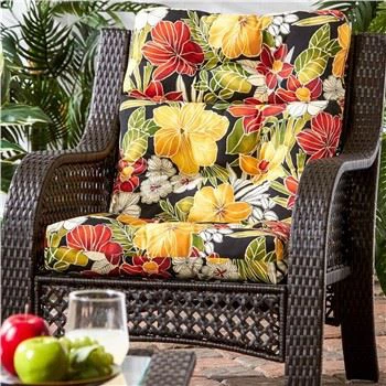 Cuscini per sedie da giardino tropicali