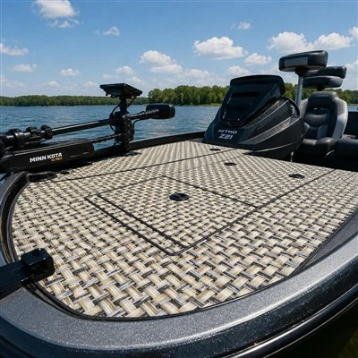 Pavimentazione per barche con motivo Seagrass resistente ai raggi UV con supporto personalizzato
